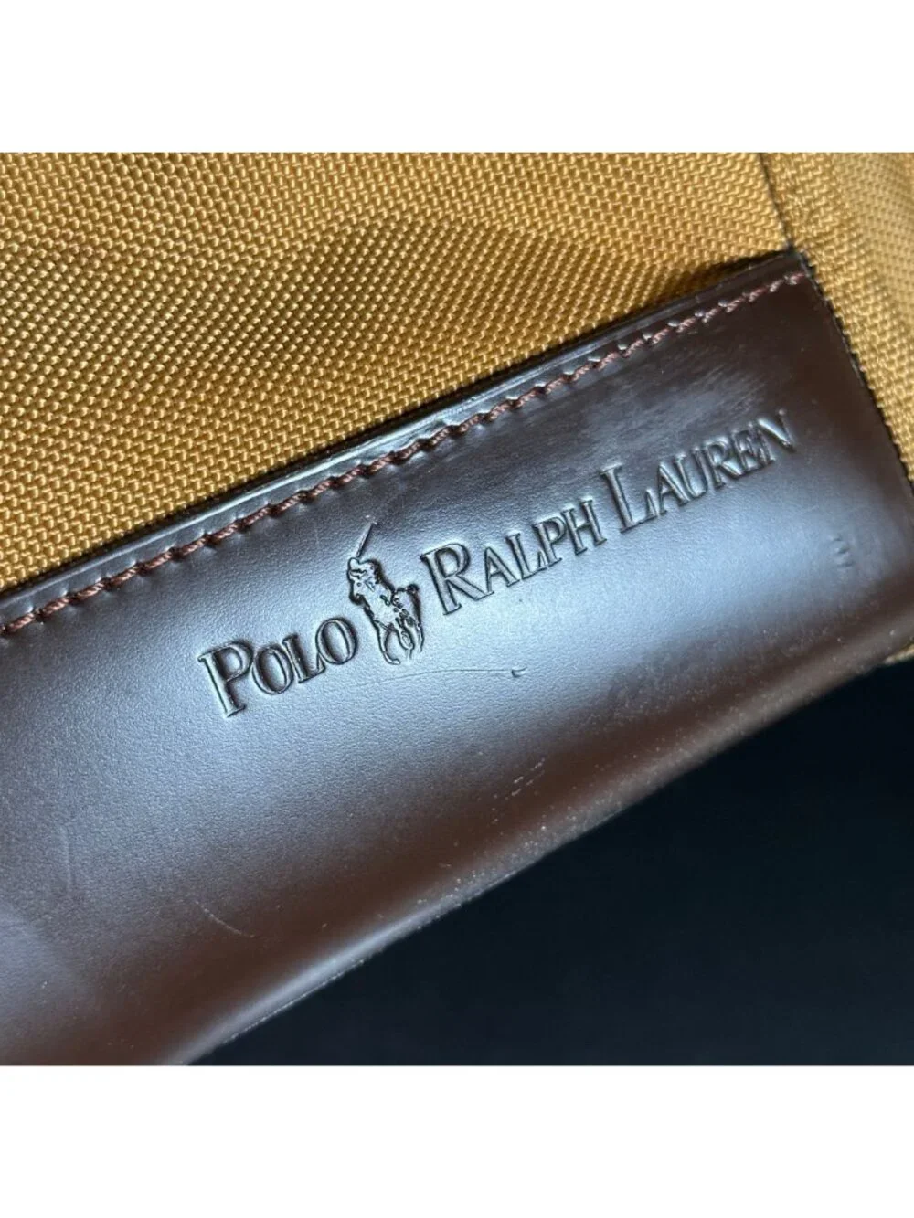 Vintage POLO Ralph Lauren Safari Canvas Leather Travel Bag Weekender Duffle